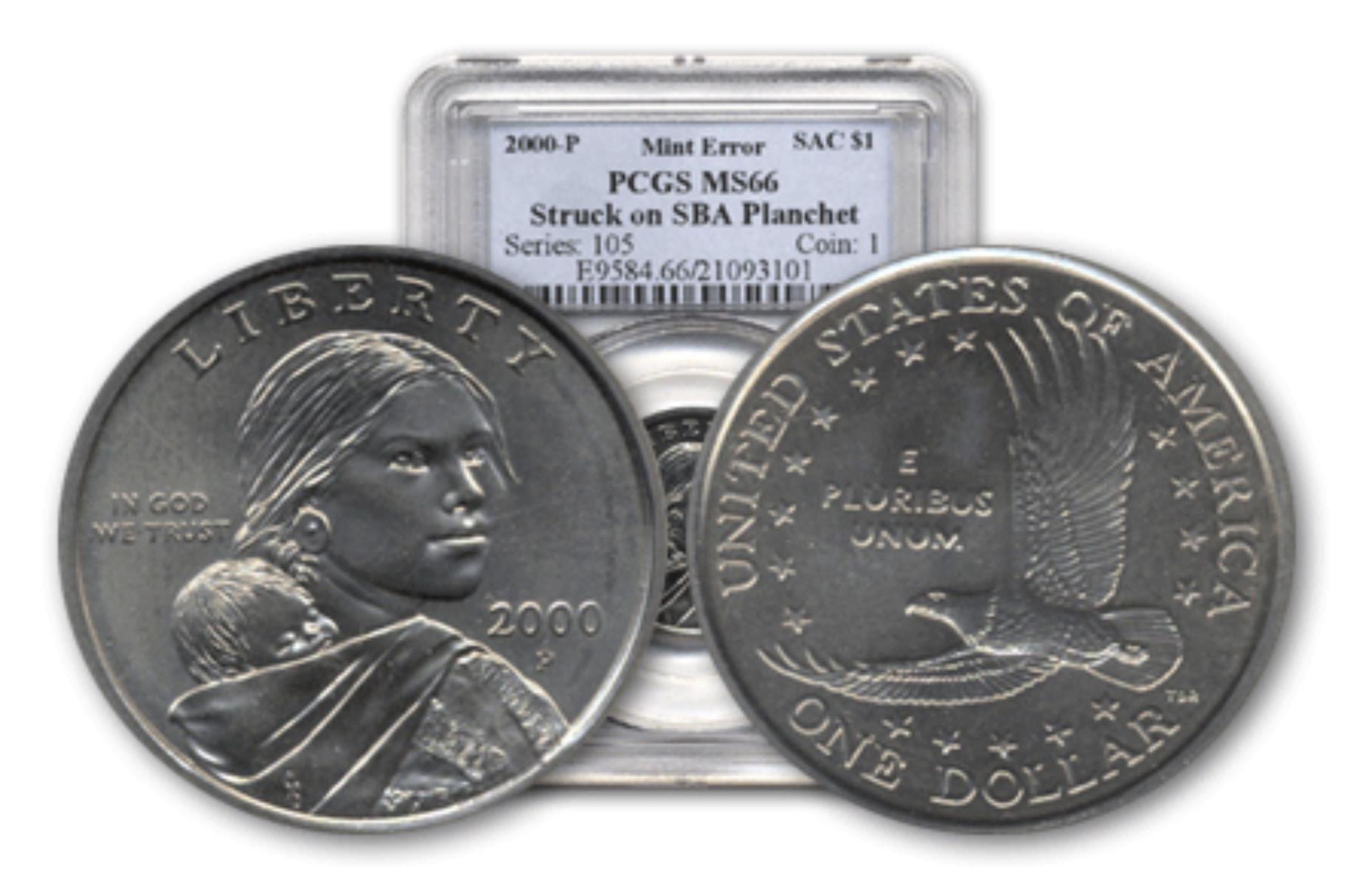 1999/2000 US Sacagawea Dollars with transitional errors